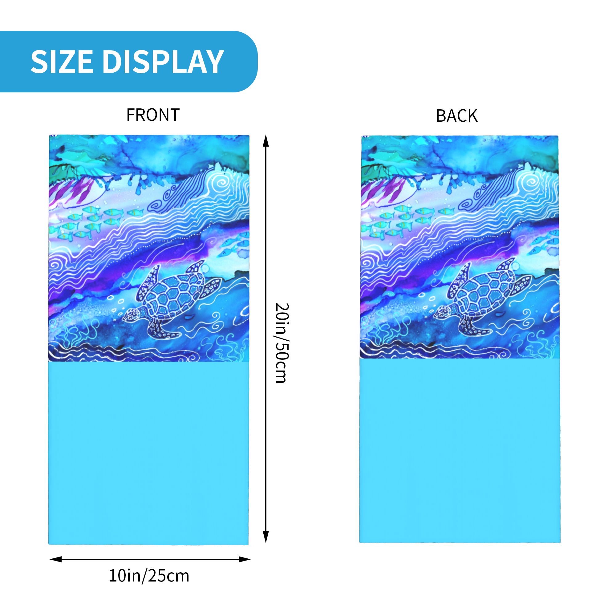 Custom Ocean Turtle Dive Winte - Neck Gaiter Fleece のレビューと価格