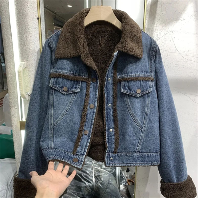 Thickened Denim Winter Coat Co - Down Jacket Packable のレビューと価格