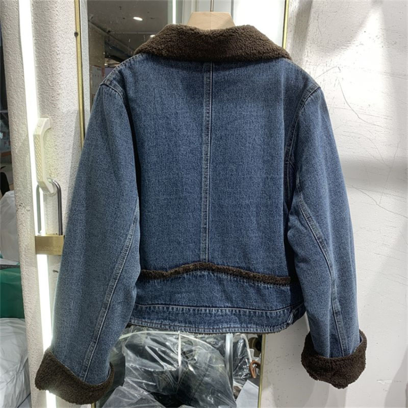 Thickened Denim Winter Coat Co - Down Jacket Packable のレビューと価格