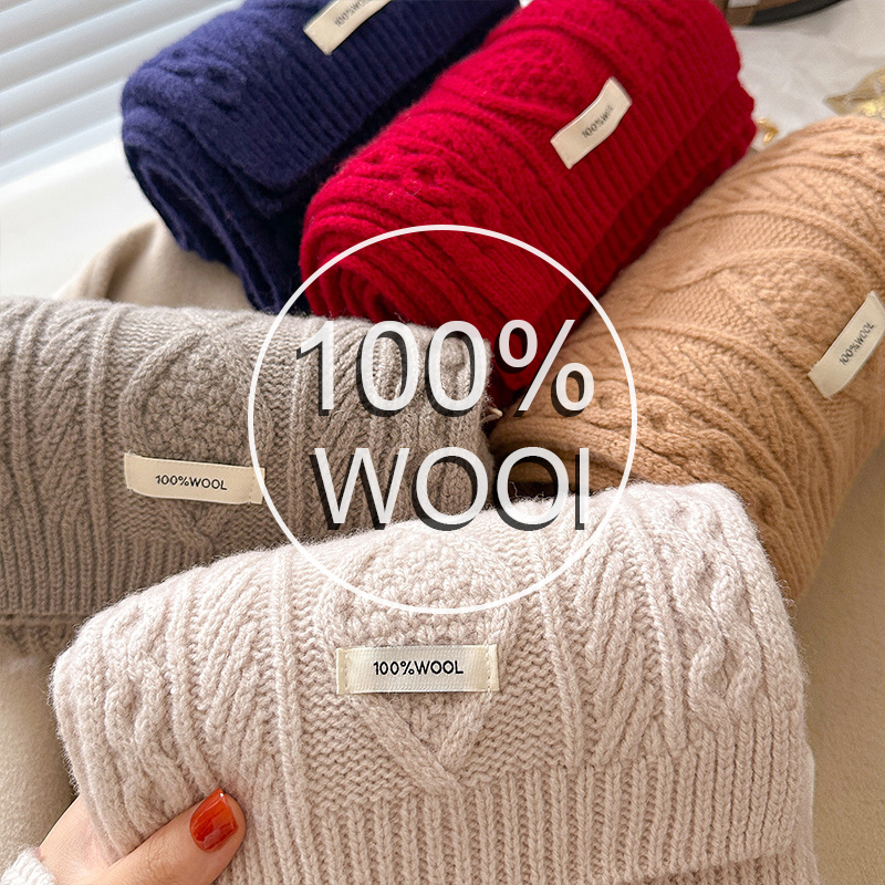 Luxury 100% Wool Scarf Women M - Wool Scarf Men のレビューと価格