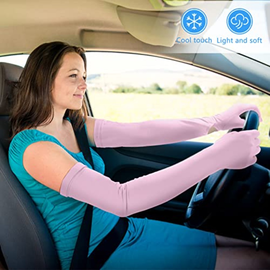 2 Pairs Women UV Long Sun Prot - Touch Screen Gloves のレビューと価格
