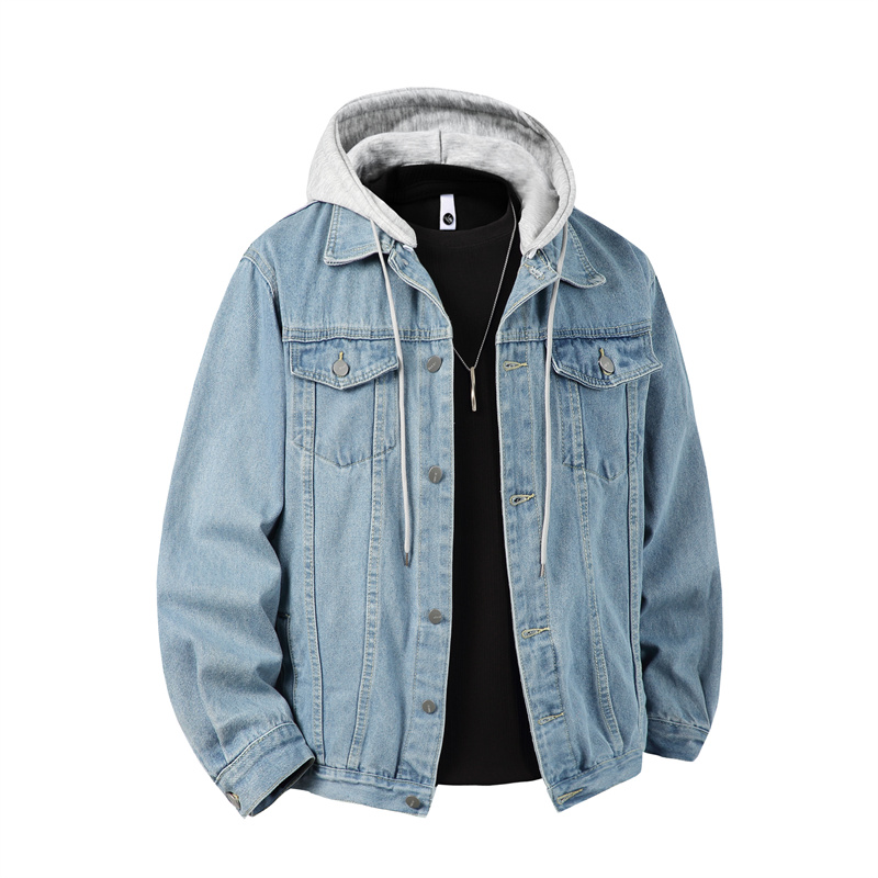 Men Hooded Denim Jacket Men St - Down Jacket Packable のレビューと価格