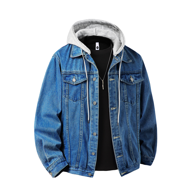Men Hooded Denim Jacket Men St - Down Jacket Packable のレビューと価格
