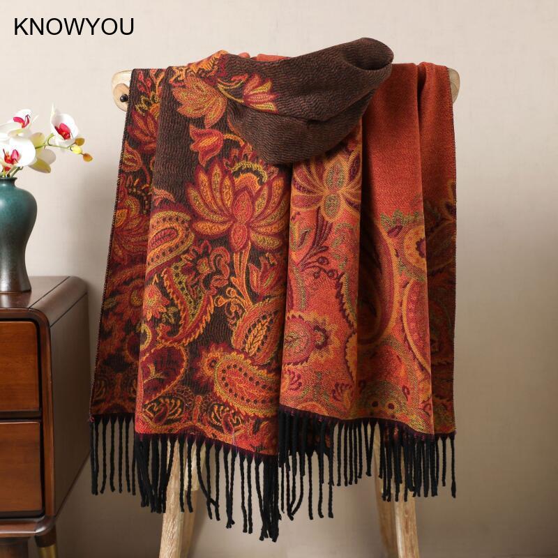 Reversible Jacquard Warm Cashm - Cashmere Pashmina Wrap のレビューと価格