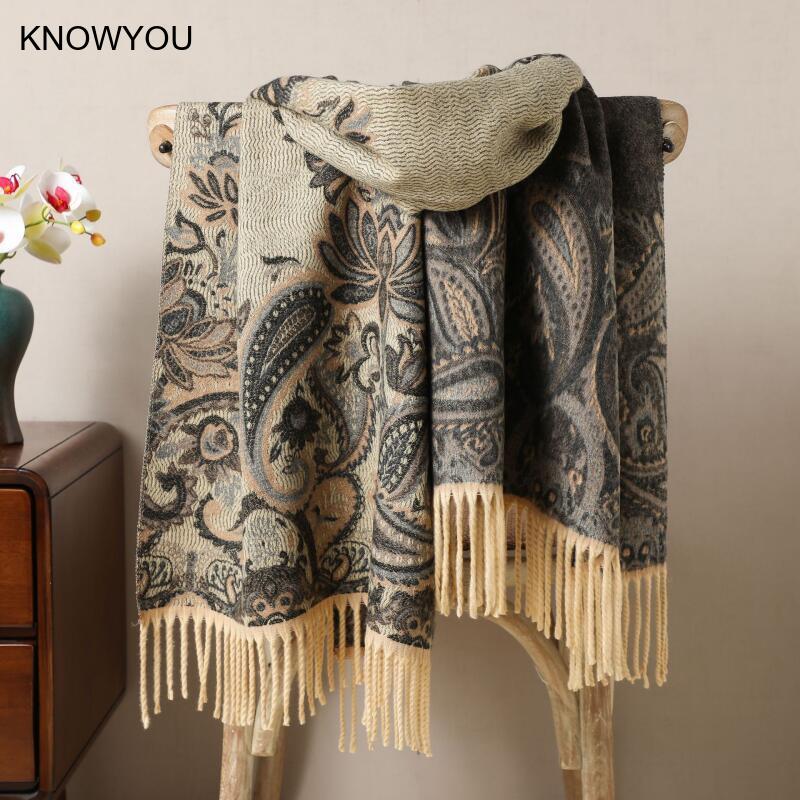 Reversible Jacquard Warm Cashm - Cashmere Pashmina Wrap のレビューと価格