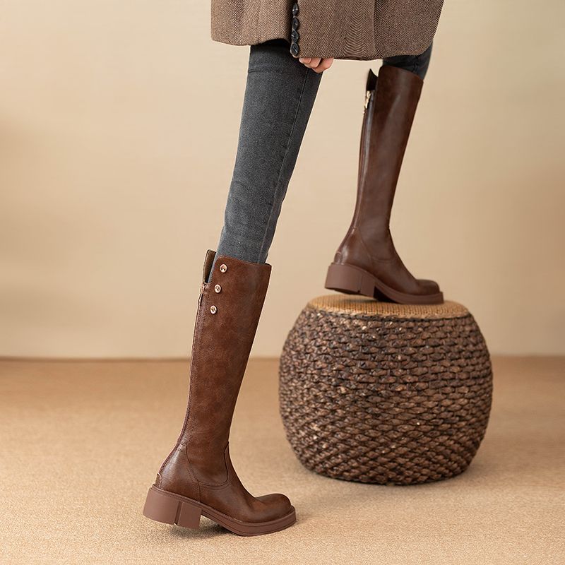 Autumn Winter Middle Heel Ladi - Waterproof Winter Boot のレビューと価格